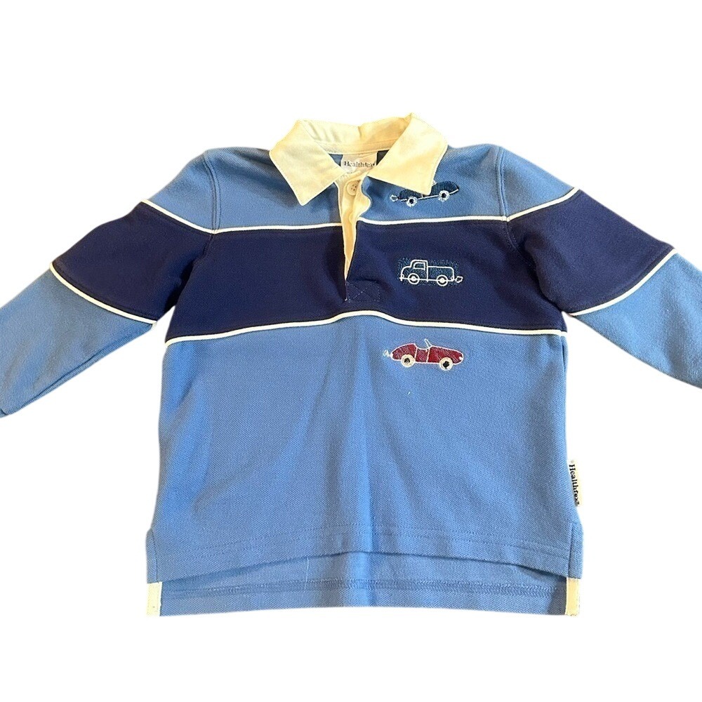 Healthtex Vintage Toddler Car Polo Long Sleeve 24 Months Only Top